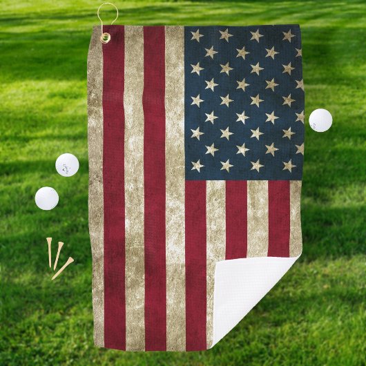 Vlag van de VS Grunge Golfhanddoek