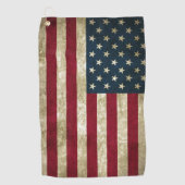 Vlag van de VS Grunge Golfhanddoek (Voorkant)