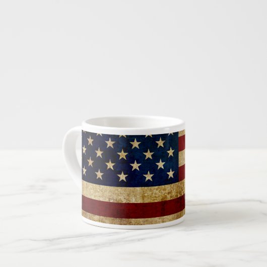 Vlag van de VS / Grunged vlag Espresso Kop (Links)