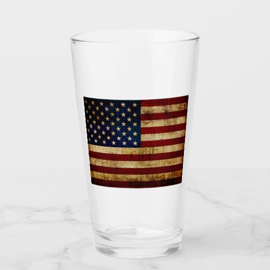 Vlag van de VS / Grunged vlag Glas (Voorkant)