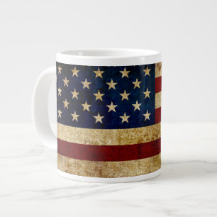 Vlag van de VS / Grunged vlag Grote Koffiekop