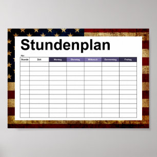 Vlag van de VS / Grunged vlag Poster