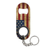 Vlag van de VS / Grunged vlag Sleutelhanger Flessenopener (Achterkant)