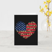 Vlag van de VS Hart Amerikaans Patriottisch Leger Kaart (Gele Bloem)