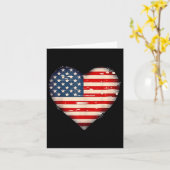 Vlag van de VS Hart Amerikaanse Patriottische Gede Kaart (Gele Bloem)