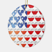 Vlag van de VS Hartjes Keramisch Ornament