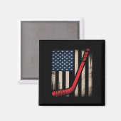 Vlag van de VS Hockeystick Magneet (Voorkant / Achterkant)