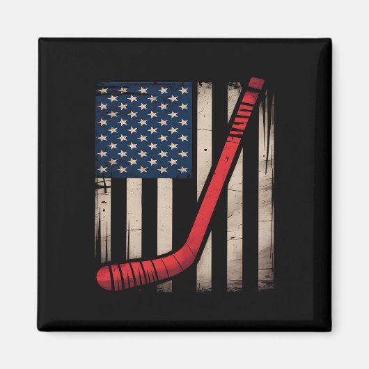 Vlag van de VS Hockeystick Magneet (Voorkant)