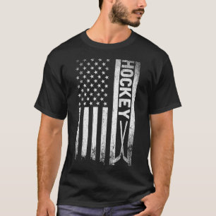 Vlag van de VS Hockeystick Patriotisch Keeperscade T-shirt