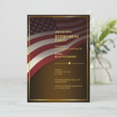 Vlag van de VS | Hoek | Gouden lijst | Luxe bruin Kaart (Staand voorkant)