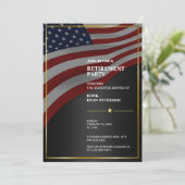 Vlag van de VS | Hoek | Gouden lijst | Luxe zwart Kaart (Staand voorkant)