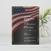 Vlag van de VS | Hoek | Gouden touwframe | Zwart Kaart (Staand voorkant)