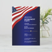 Vlag van de VS | Hoek | Luxe Blauw Kaart (Staand voorkant)