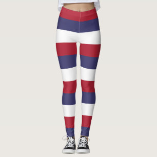 Vlag van de VS Horizontaal gestreept in de kleuren Leggings