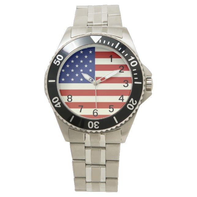 VLAG VAN DE VS horloge (Voorkant)