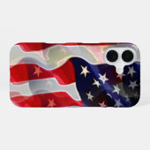 Vlag van de VS iPhone 16 Hoesje (Achterkant horizontaal)