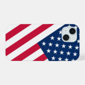 Vlag van de VS iPhone Case American Patriotic iPhone 15 Case (Achterkant horizontaal)