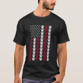Vlag van de VS Kattenpoot Distressed T-shirt Ameri (Voorkant)
