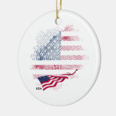 Vlag van de VS Keramisch Ornament (Links)