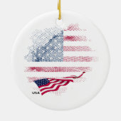 Vlag van de VS Keramisch Ornament (Achterkant)
