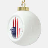 Vlag van de VS Keramische Bal Ornament (Rechts)