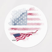 Vlag van de VS Labels (Design 1)