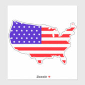 Vlag van de VS Land Patriottisch Amerikaans Sticker (Vel)