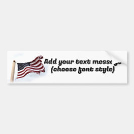 Vlag van de VS, lang moge hij wapperen Bumpersticker