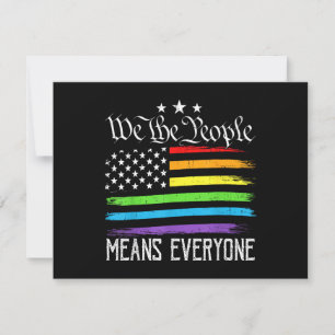 Vlag van de VS LGBTQ Gelijkheid Wij het Volk Betek Bedankkaart