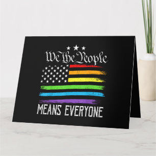 Vlag van de VS LGBTQ Gelijkheid Wij het Volk Betek Kaart