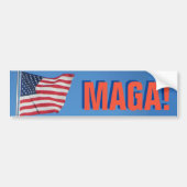 Vlag van de VS MAGA! Bumpersticker (Voorkant)
