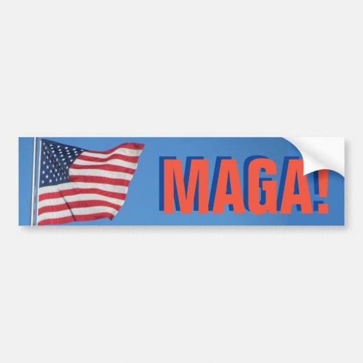 Vlag van de VS MAGA! Bumpersticker (Voorkant)