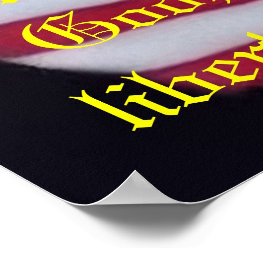 Vlag van de VS met bekledingsdeklaag Poster (Hoek)