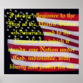Vlag van de VS met bekledingsdeklaag Poster (Voorkant)