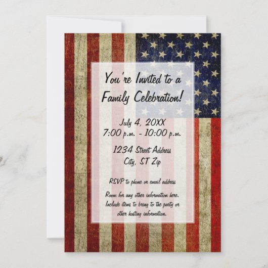 Vlag van de VS met een  kijkpartij Kaart (Voorkant)