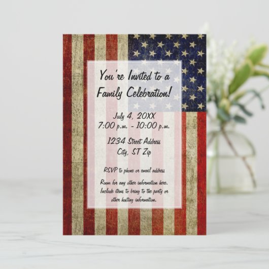 Vlag van de VS met een kijkpartij Kaart (Staand voorkant)