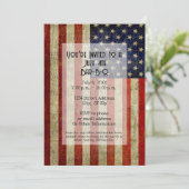 Vlag van de VS met een  kijkpartij Kaart (Staand voorkant)