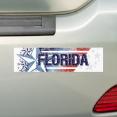  vlag van de VS met Star - Florida Bumpersticker (Op auto)