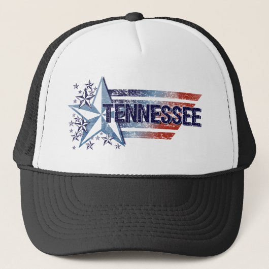  vlag van de VS met Star - Tennessee Trucker Pet (Voorkant)