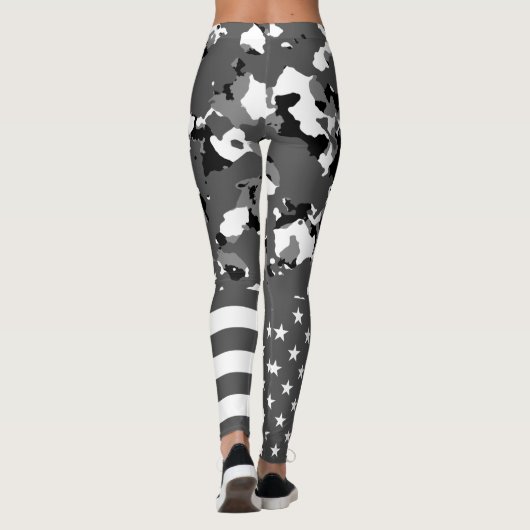 Vlag van de VS Militaire Arctische Camo Leggings (Achterkant)