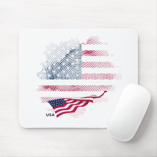 Vlag van de VS Muismat (Met muis)