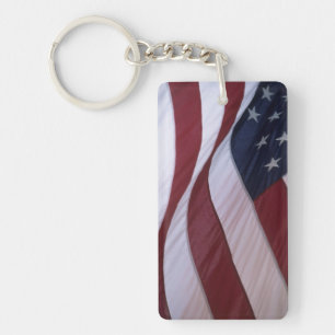 Vlag van de VS, North Carolina, VS Sleutelhanger