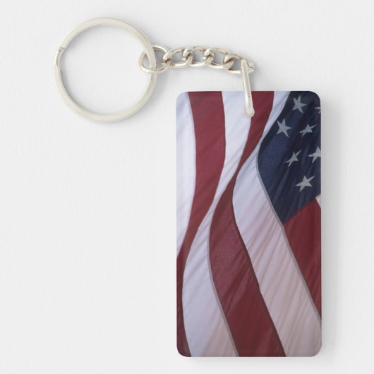 Vlag van de VS, North Carolina, VS Sleutelhanger (Voorkant)