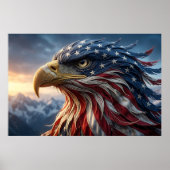 Vlag van de VS Ontwerp van de Amerikaanse Zeearend Poster (Voorkant)