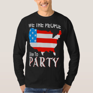 Vlag van de VS op 4 juli: wij, mensen houden van p T-shirt