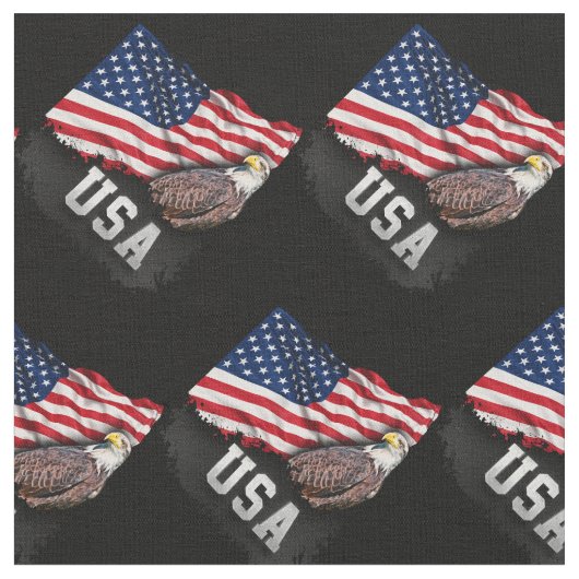 Vlag van de VS op Bald Eagle 4 juli Stof (Close Up)