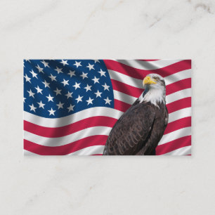 Vlag van de VS op Bald Eagle Visitekaartje