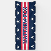 Vlag van de VS 🇺🇸 Patriotic Stars & Stripes Mono Spandoek (Verticaal)