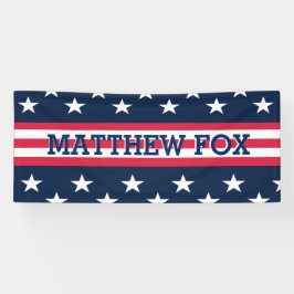 Vlag van de VS 🇺🇸 Patriotic Stars & Stripes Mono Spandoek