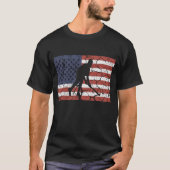 Vlag van de VS Patriotisch Amerikaans Ijs Hockey S T-shirt (Voorkant)